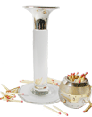 Glass and Silver Candlestick