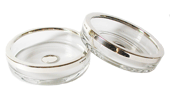 Glass and Silver Coasters